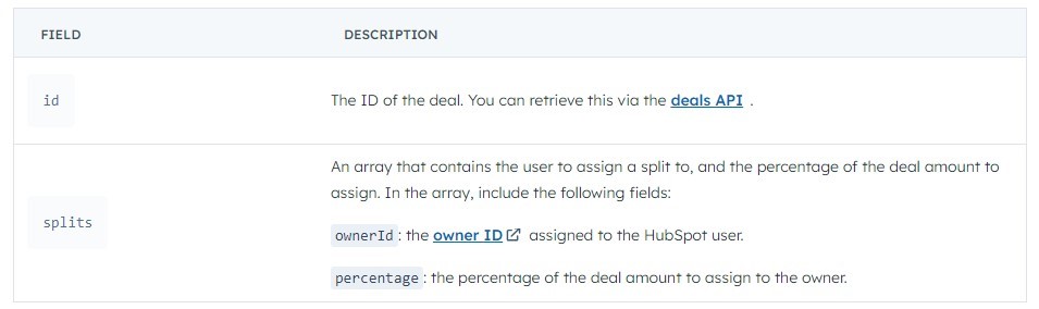 Deal split API 